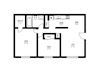 2 Bedroom 1 Bath Floor Plan 2 Bedroom 1 Bath Floor Plan at Sarasota South, Bradenton, 34207